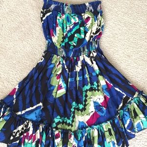 Aztec Ruffle Tunic Top